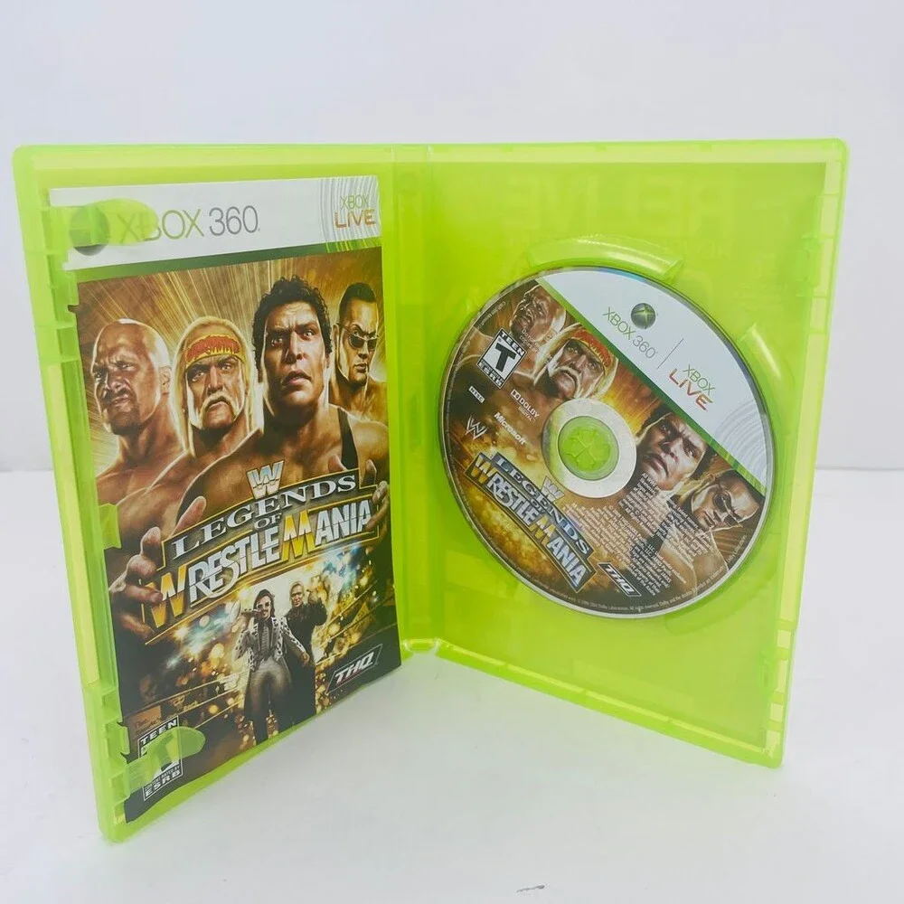 WWE Legends of WrestleMania X360 (Microsoft Xbox 360, 2009) Complete W/ Manual